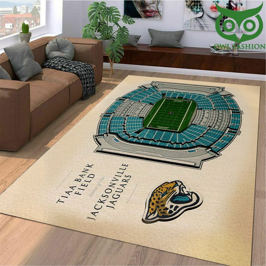 Fan Jacksonville Jaguars Stadium 3D View Rectangle Area Rug – Full Print Carpet For Living Room & Bedroom Home Decor