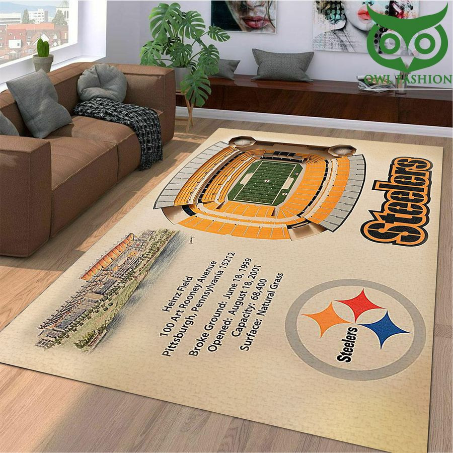 Fan Pittsburgh Steelers Stadium 3D View Rectangle Area Rug – Full Print Carpet For Living Room & Bedroom Home Decor