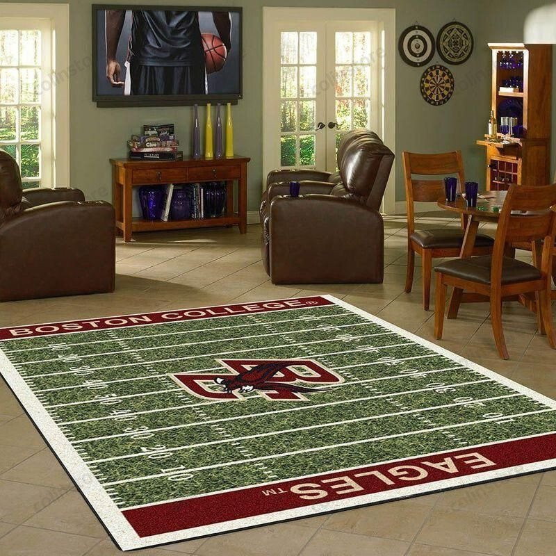 Fans Boston College Eagles Home Field Rectangle Area Rug – Full Print Carpet For Living Room & Bedroom Home Decor