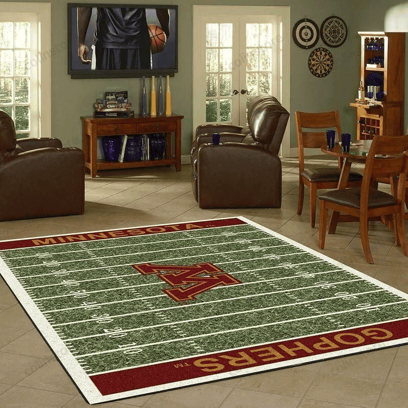 Fans Minnesota Golden Gophers Home Field Rectangle Area Rug – Full Print Carpet For Living Room & Bedroom Home Decor