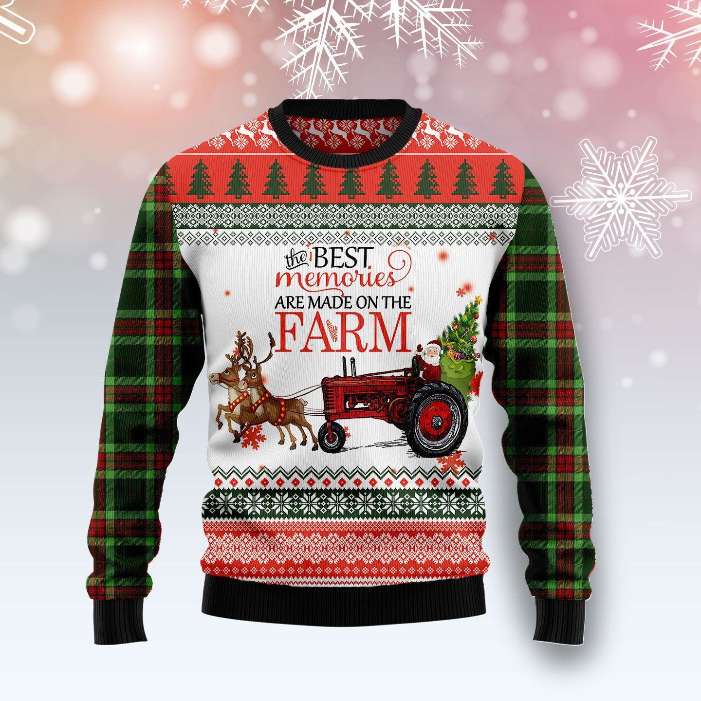 Farm Best Memories Ugly Christmas Sweater, Perfect Holiday Gift