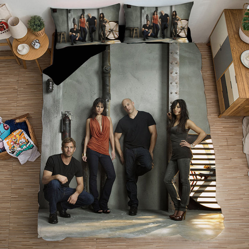 Fast & Furious Duvet Cover Quilt Cover Pillowcase Bedding Set Bed Linen Home Bedroom Decor