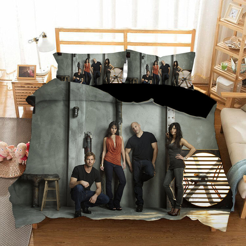 Fast & Furious Duvet Cover Quilt Cover Pillowcase Bedding Set Bed Linen Home Bedroom Decor