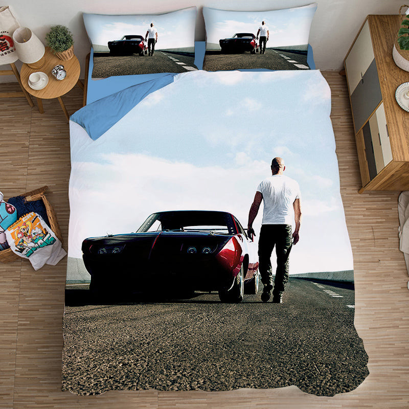 Fast & Furious Duvet Cover Quilt Cover Pillowcase Bedding Set Bed Linen Home Bedroom Decor