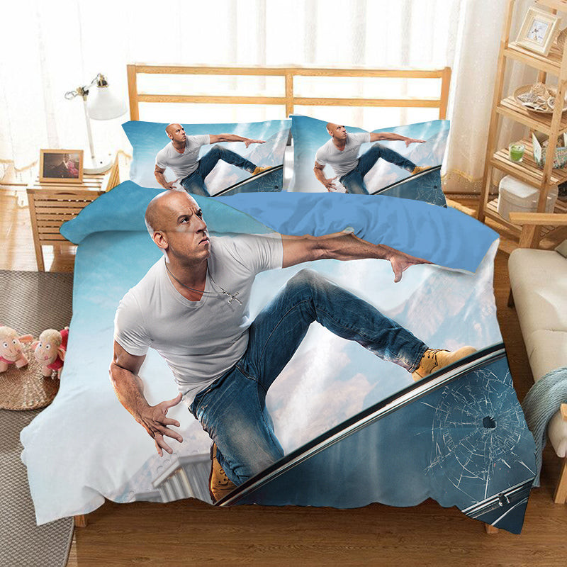 Fast & Furious Duvet Cover Quilt Cover Pillowcase Bedding Set Bed Linen Home Bedroom Decor