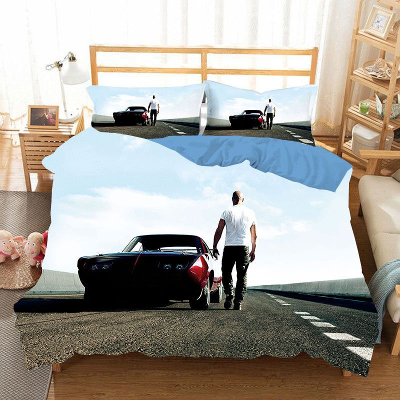 Fast & Furious Duvet Cover Quilt Cover Pillowcase Bedding Set Bed Linen Home Bedroom Decor