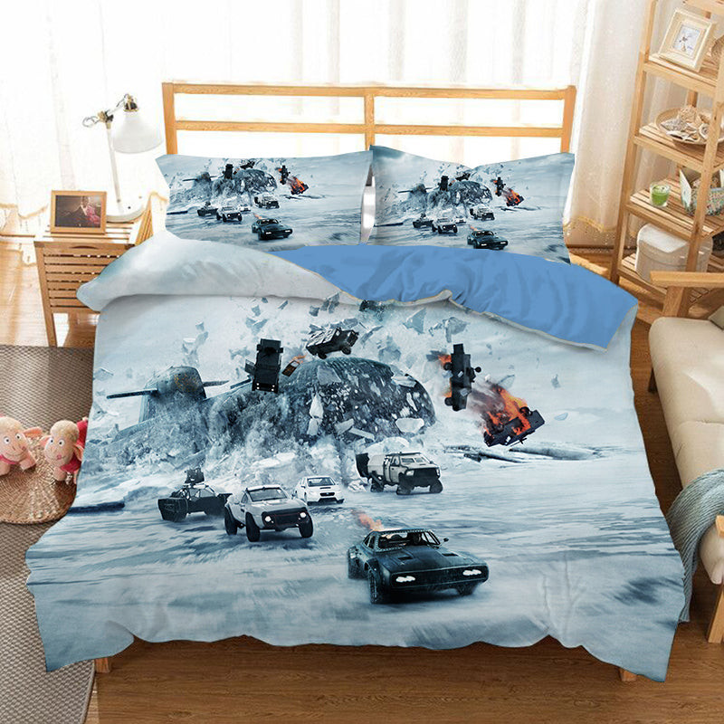 Fast & Furious Duvet Cover Quilt Cover Pillowcase Bedding Set Bed Linen Home Bedroom Decor