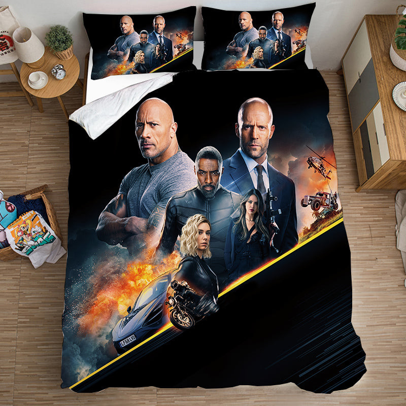 Fast & Furious Duvet Cover Quilt Cover Pillowcase Bedding Set Bed Linen Home Bedroom Decor