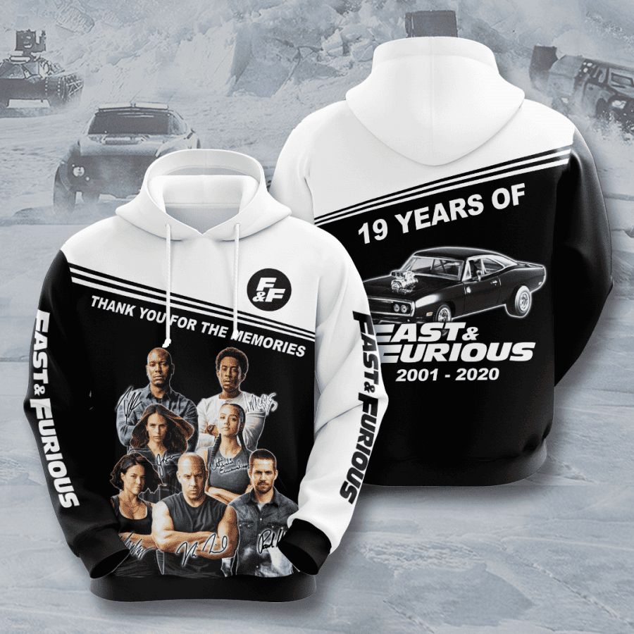 Fast And Furious Movie Character 3D All Over Print Hoodie & Zip Hoodie