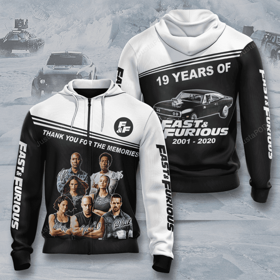 Fast And Furious Movie Character Zip Up 3D All Over Print Hoodie & Zip Hoodie