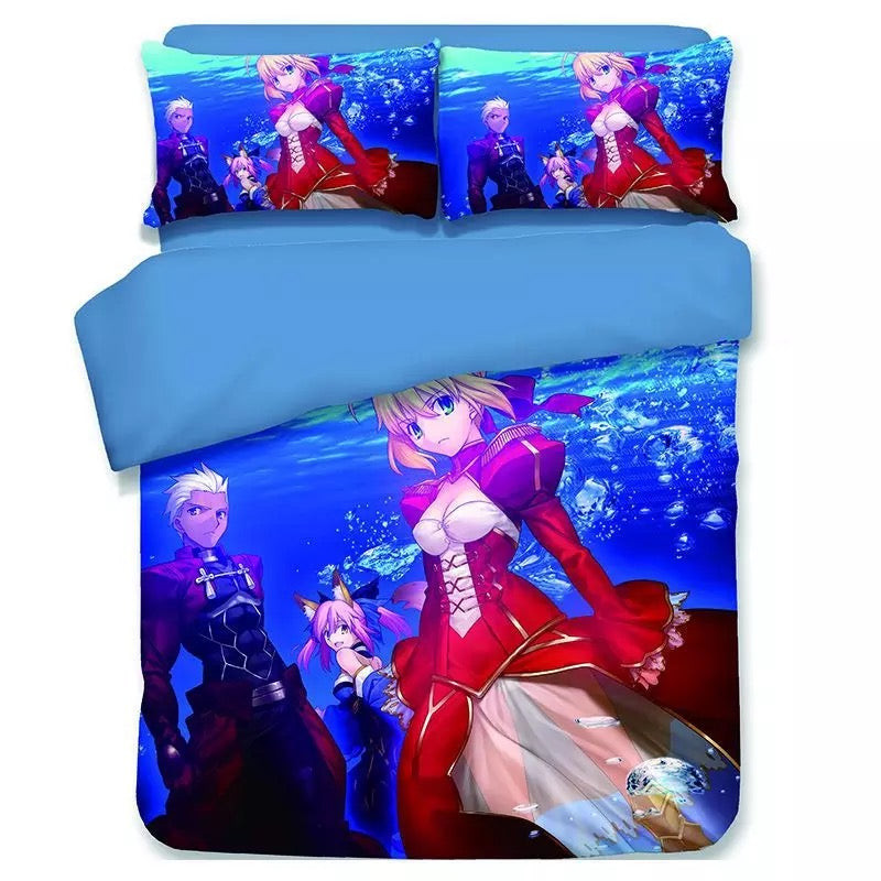 Fate Stay Night Fgo Saber Astolfo Duvet Cover Quilt Cover Pillowcase Bedding Set Bed Linen Home Bedroom Decor