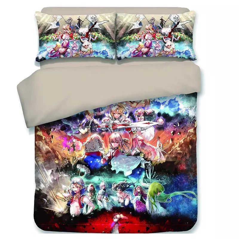 Fate Stay Night Fgo Saber Duvet Cover Quilt Cover Pillowcase Bedding Set Bed Linen Home Bedroom Decor