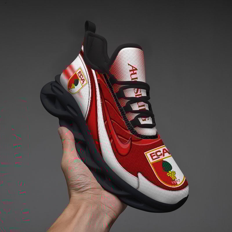 FC Augsburg Max Soul Shoes Sneakers for Men And Women – Soccer Fan Shoes, Team Sneakers - Image 4