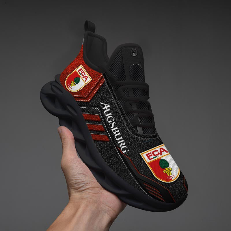 FC Augsburg Max Soul Shoes Sneakers for Men And Women – Soccer Fan Shoes, Team Sneakers - Image 4