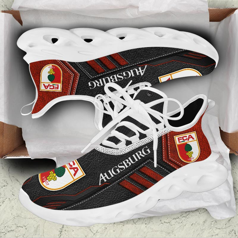 FC Augsburg Max Soul Shoes Sneakers for Men And Women – Soccer Fan Shoes, Team Sneakers - Image 3