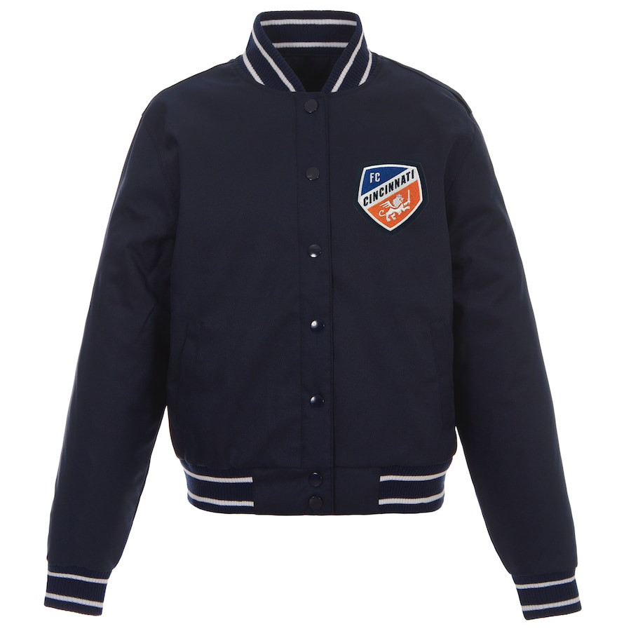 FC Cincinnati Varsity Baseball Jacket for Men & Women | MLS Team Fan Gift