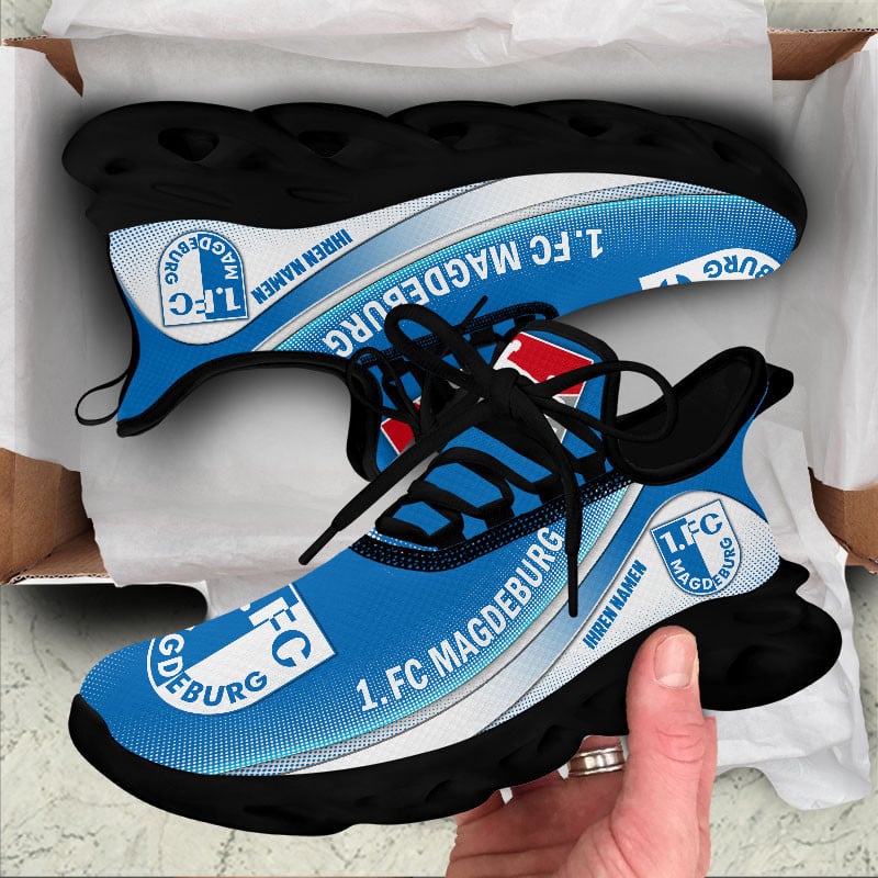 FC Magdeburg Max Soul Shoes Sneakers for Men And Women – Soccer Fan Shoes, Team Sneakers - Image 6