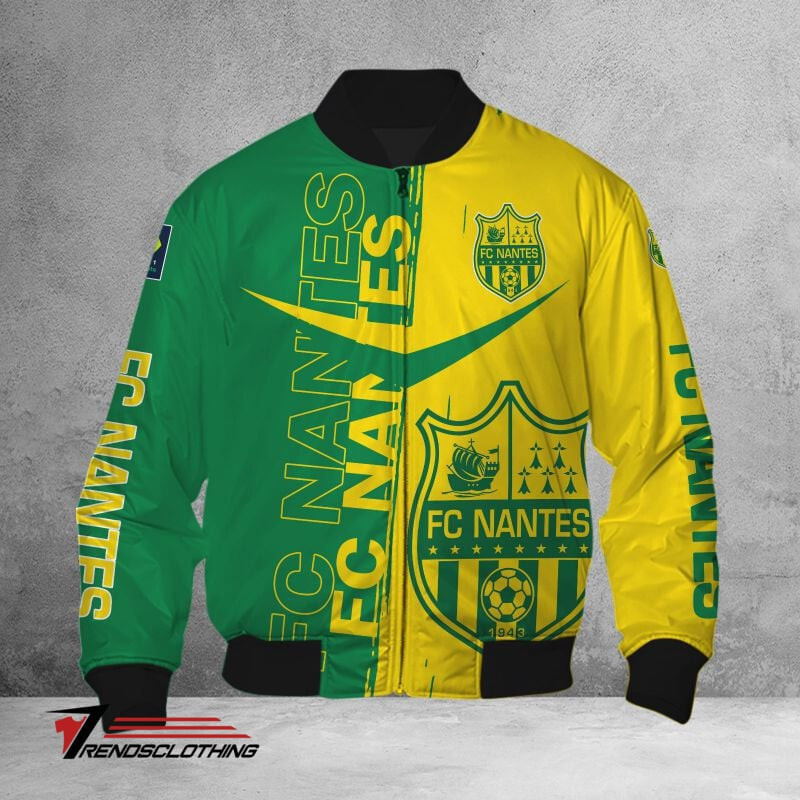 FC Nantes Green Yellow Bomber Jacket | Streetwear Jacket for Men & Women | Fan Gift