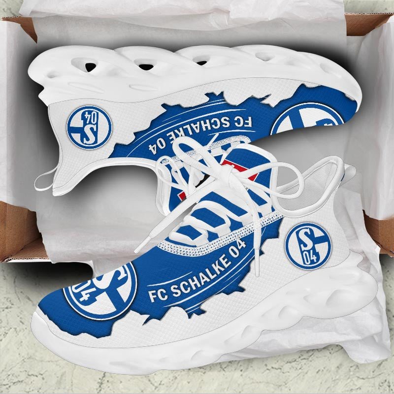 FC Schalke 04 Max Soul Shoes Sneakers for Men And Women – Soccer Fan Shoes, Team Sneakers - Image 3