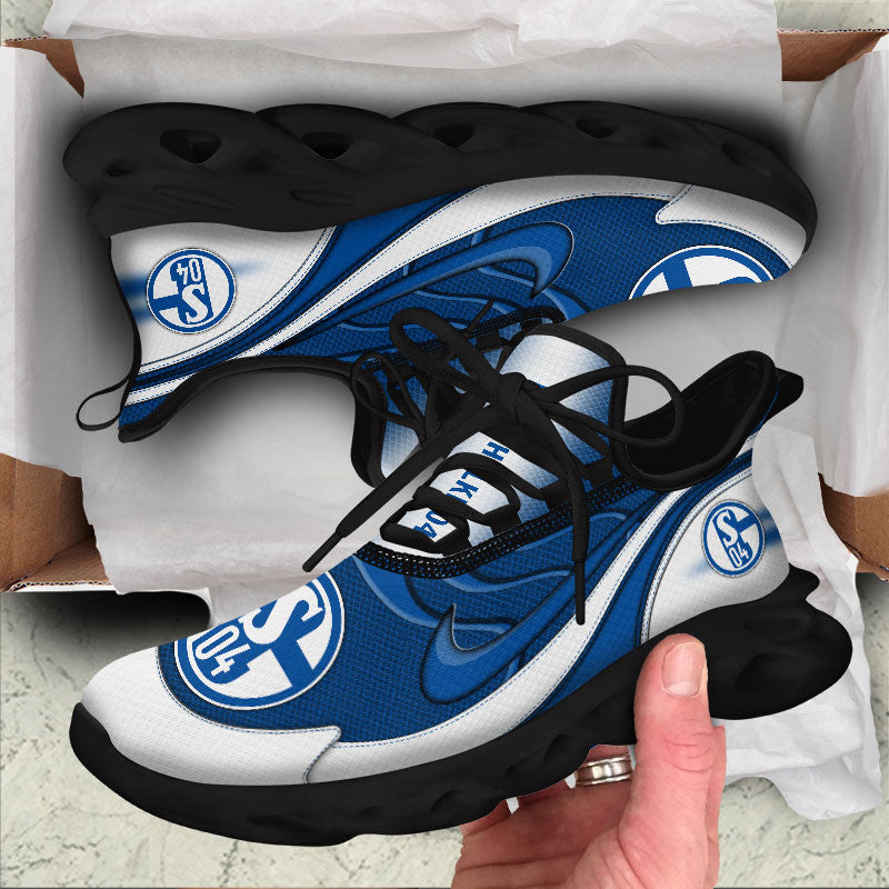 FC Schalke 04 Max Soul Shoes Sneakers for Men And Women – Soccer Fan Shoes, Team Sneakers - Image 6