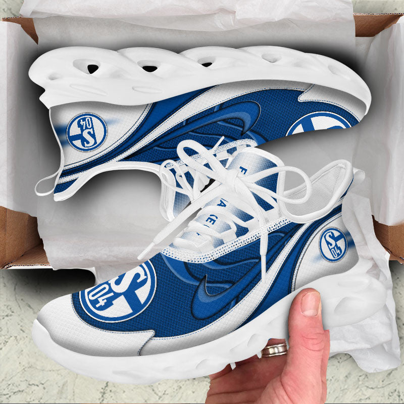 FC Schalke 04 Max Soul Shoes Sneakers for Men And Women – Soccer Fan Shoes, Team Sneakers - Image 3