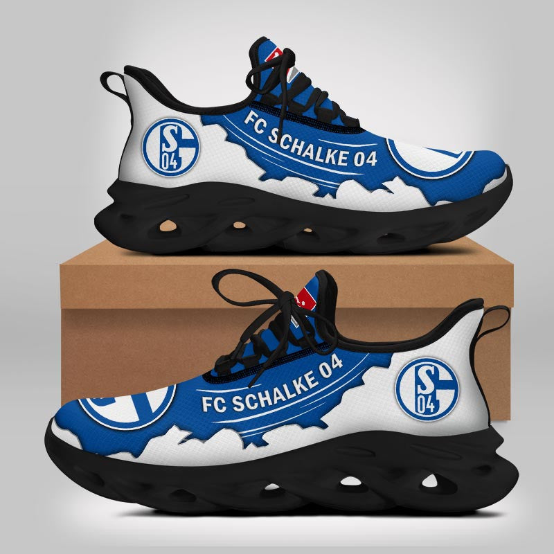FC Schalke 04 Max Soul Shoes Sneakers for Men And Women – Soccer Fan Shoes, Team Sneakers - Image 5