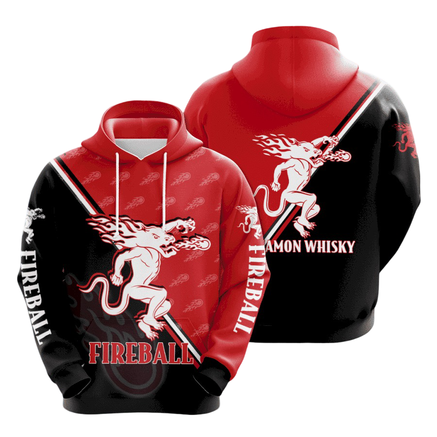 FCW Fireball Cinnamon 3D All Over Print Hoodie & Zip Hoodie