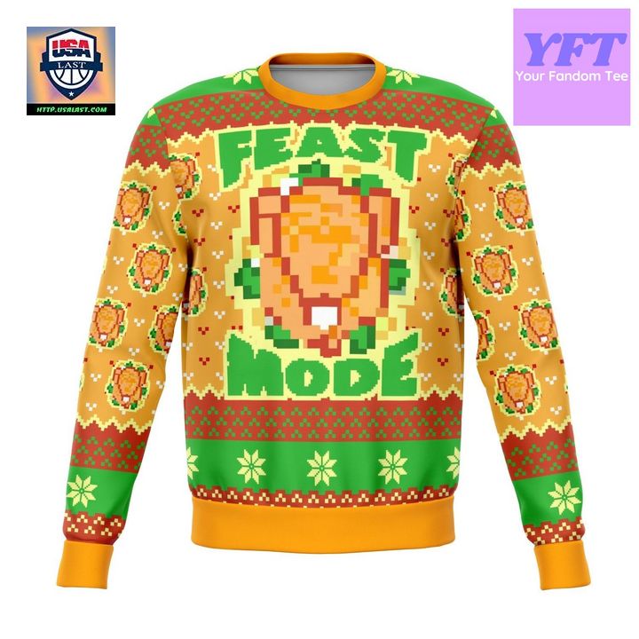 Feast Mode Dank Meme Design 3d Ugly Christmas Sweater