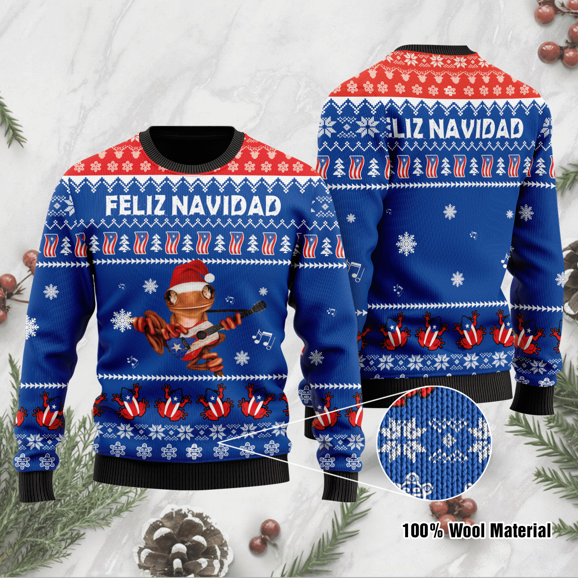 Feliz Navidad Ugly Christmas Sweater, Perfect Holiday Gift