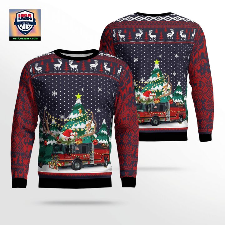 Fern Creek Fire Department Christmas AOP Sweater