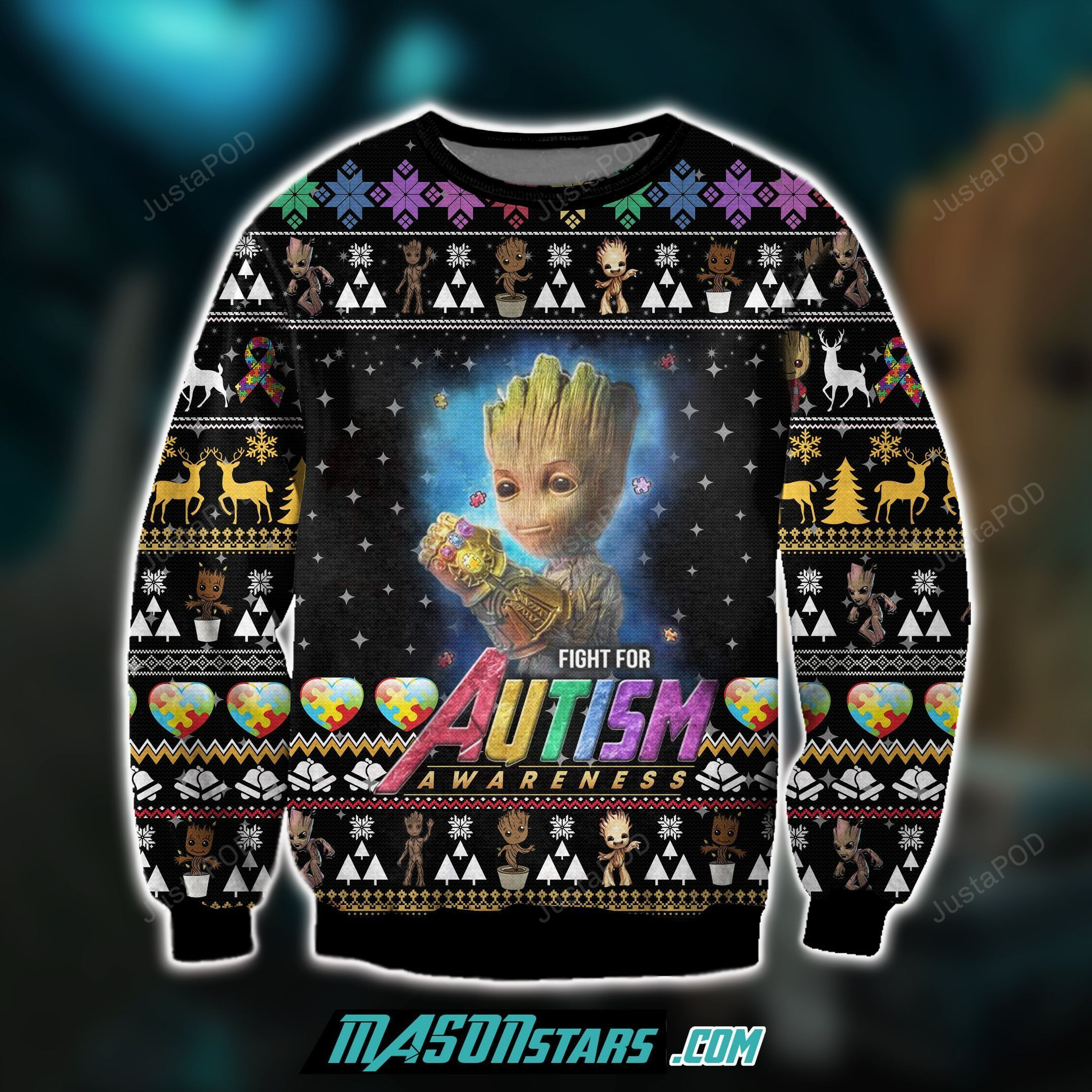 Fight For Autism Awareness Ugly Christmas Sweater,