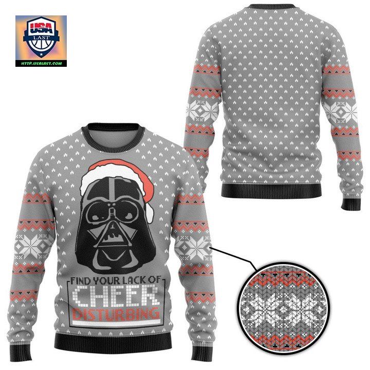 Find Your Lack Of Cheer Disturbing Darth Vader Christmas Sweater