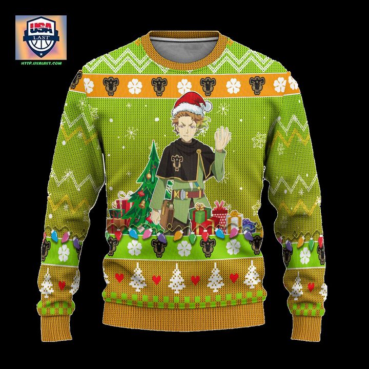 Finral Roulacase Anime Ugly Christmas Sweater Black Clover Xmas Gift