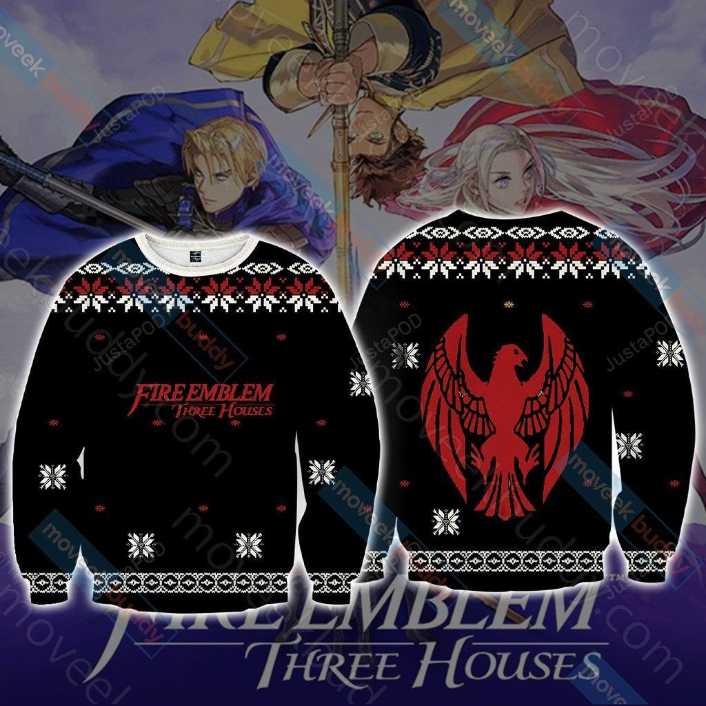 Fire Emblem Three Houses The Black Eagles Christmas Ugly Christmas Sweater Perfect Holiday Gift
