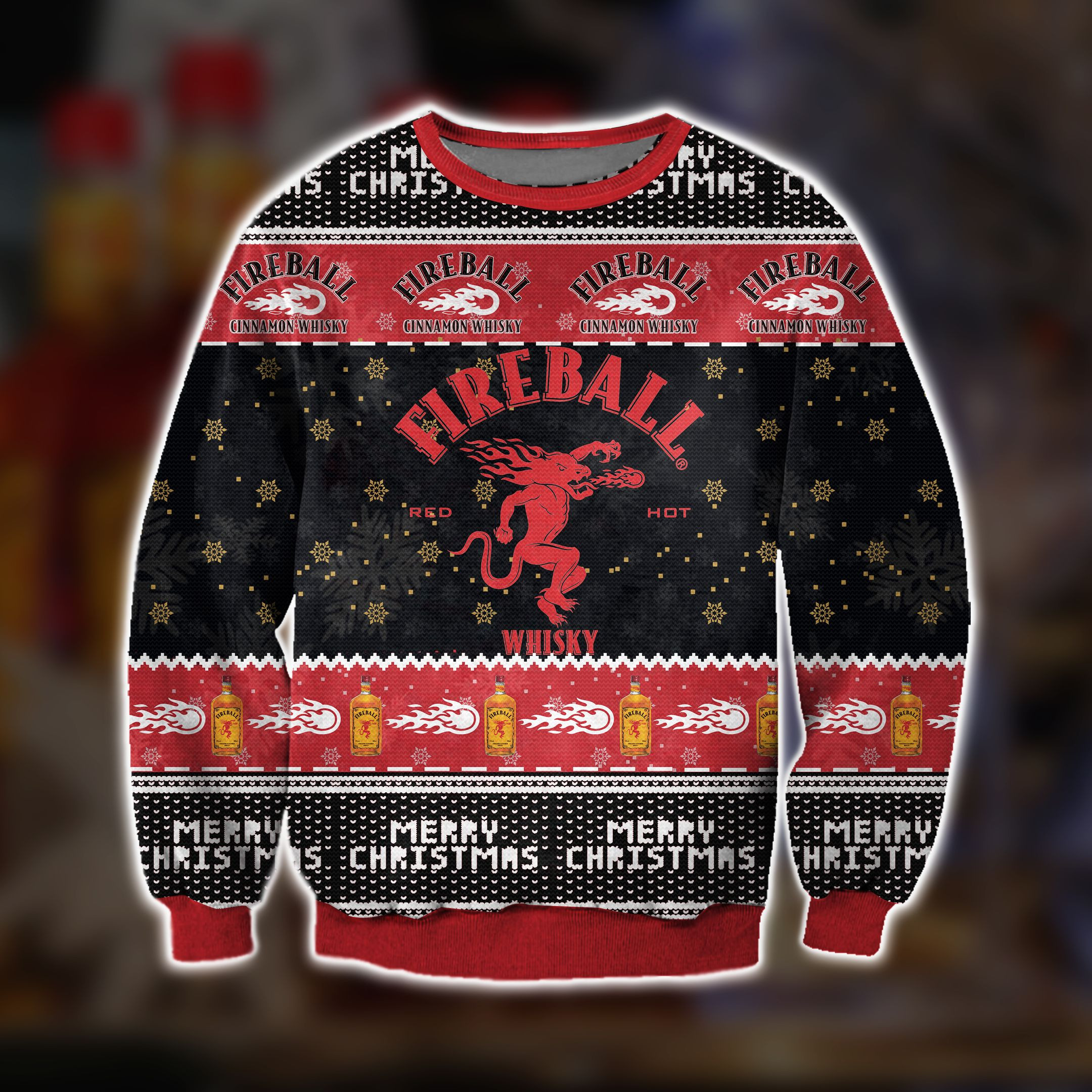 Fireball Cinnamon Ugly Christmas Sweater
