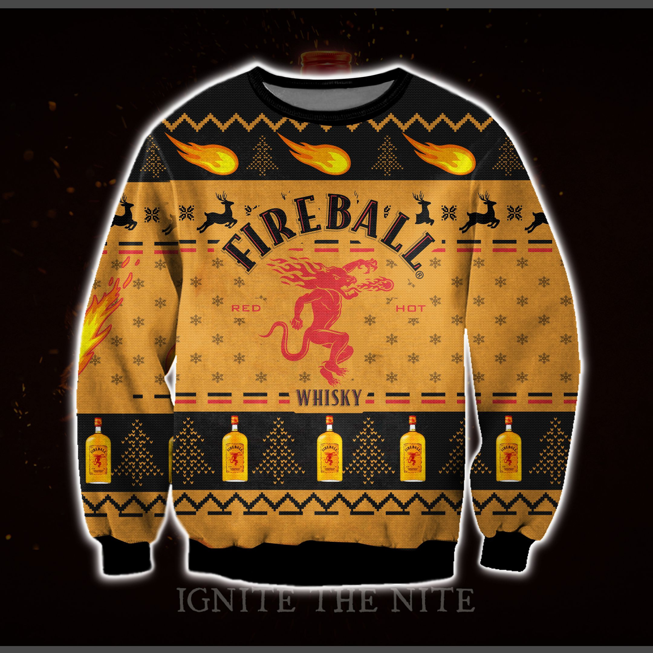 Fireball Cinnamon Ugly Christmas Sweater