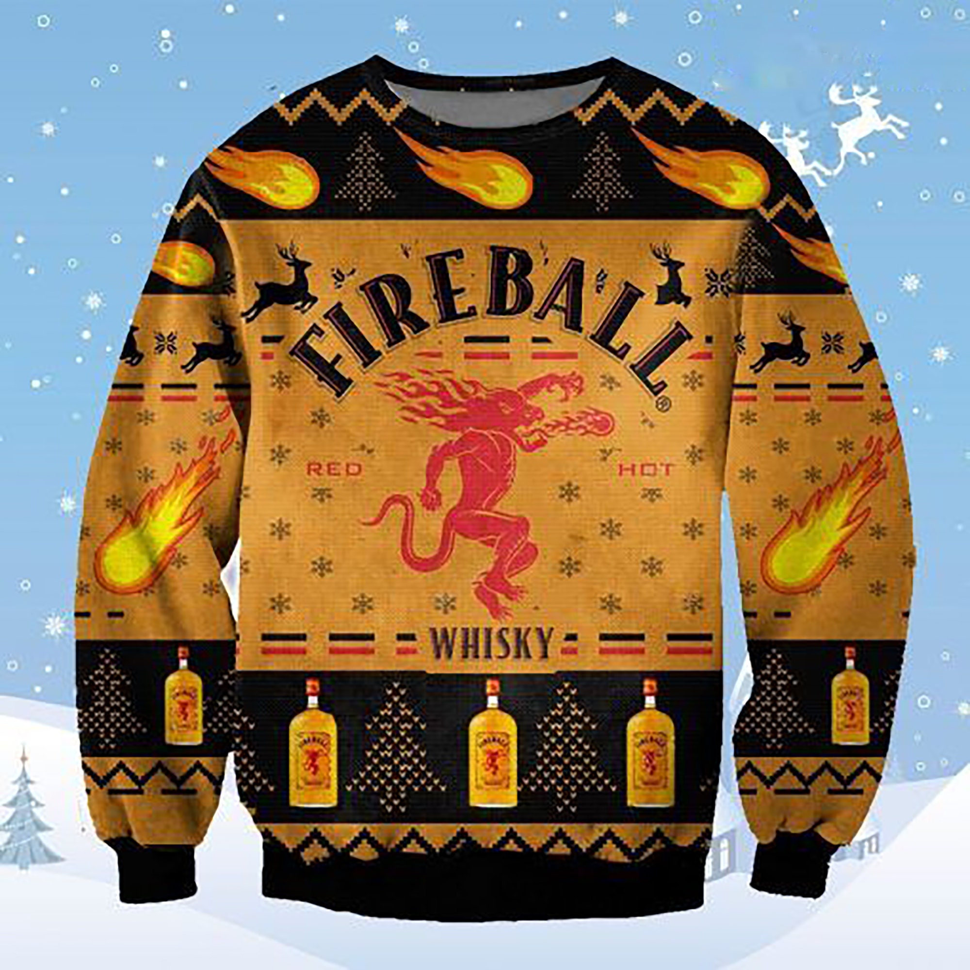 Fireball Ugly Christmas Sweater