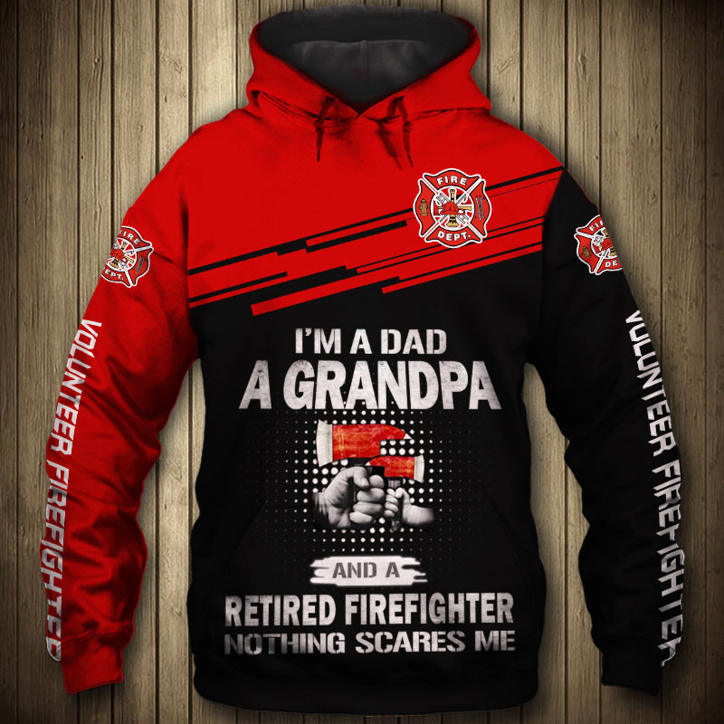 Firefighter I Am A Dad A Grandpa 3D All Over Print Hoodie & Zip Hoodie