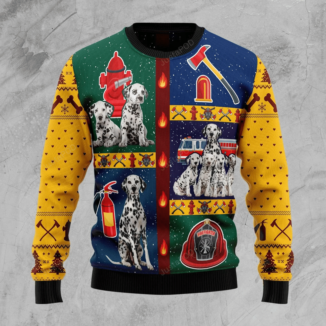 Firefighter Ugly Christmas Sweater, Perfect Holiday Gift