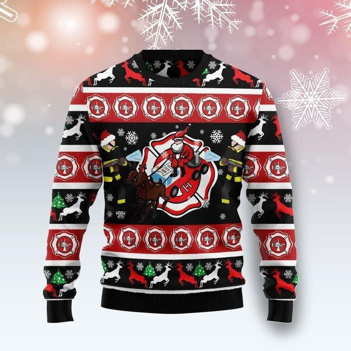 Fireman Firefighter Ugly Christmas Sweater, Perfect Holiday Gift
