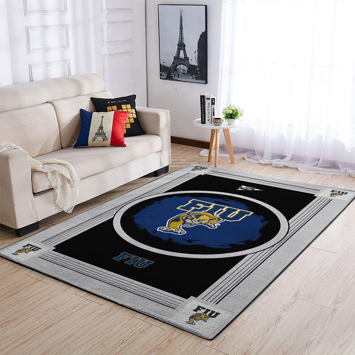 Fiu Golden Panthers Team Logo Nice Gift Rectangle Area Rug – Full Print Carpet For Living Room & Bedroom Home Decor