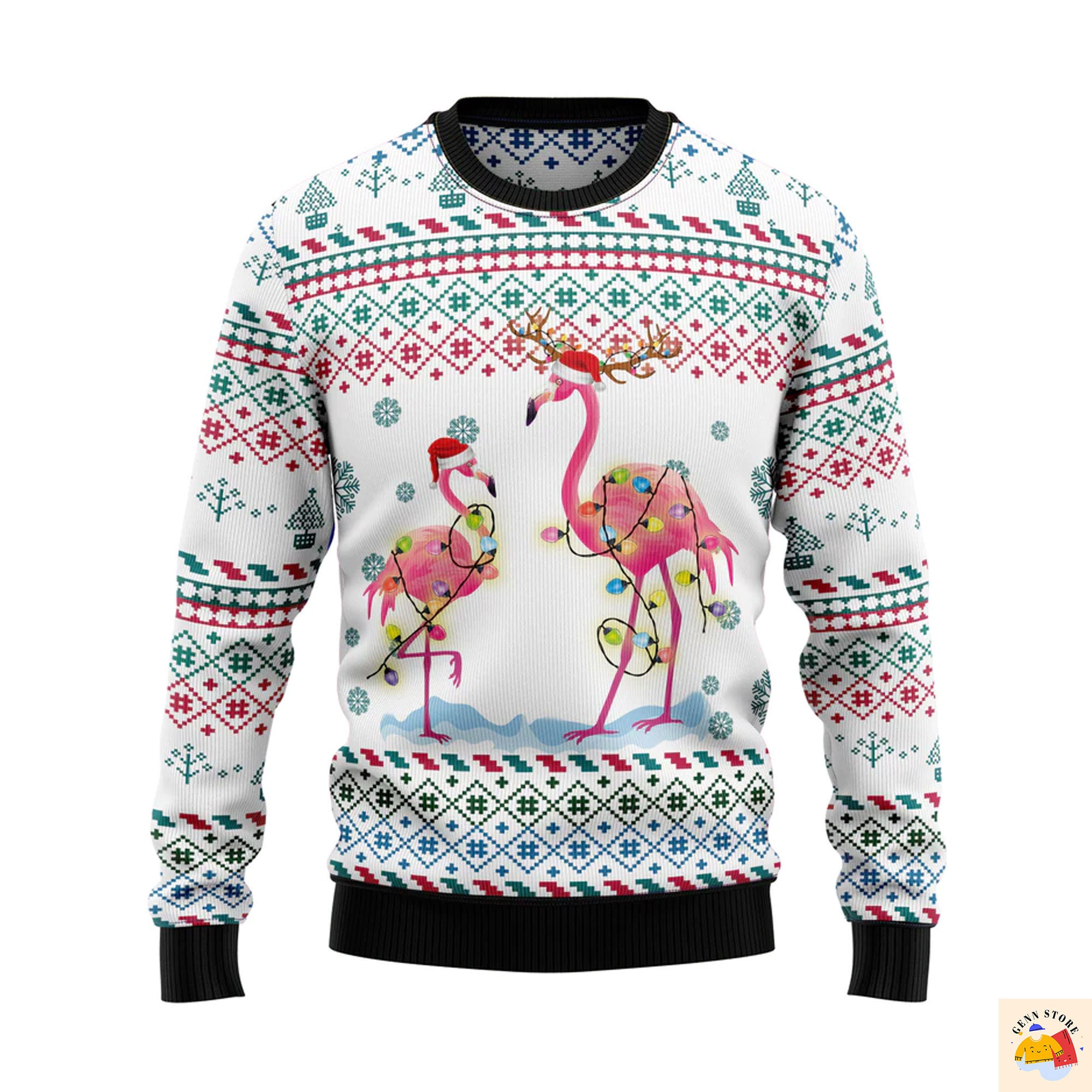 Flamingo Christmas Reunion Ugly Christmas Sweater