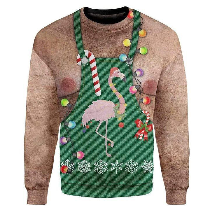 Flamingo Ugly Christmas Sweater, Perfect Holiday Gift