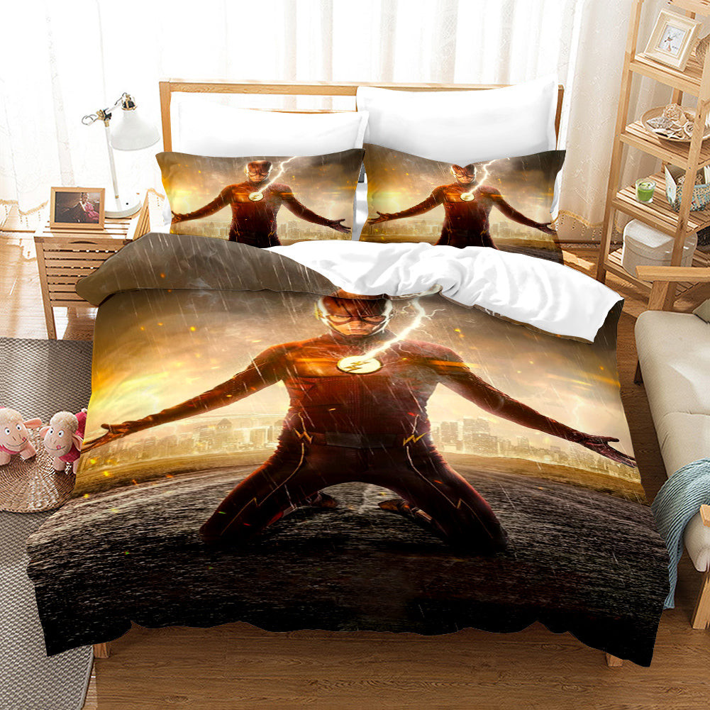 Flash Duvet Cover Quilt Cover Pillowcase Bedding Set Bed Linen Home Bedroom Decor