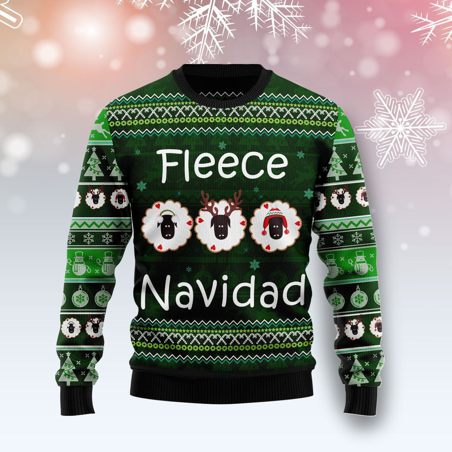 Fleece Navidad Ugly Christmas Sweater,