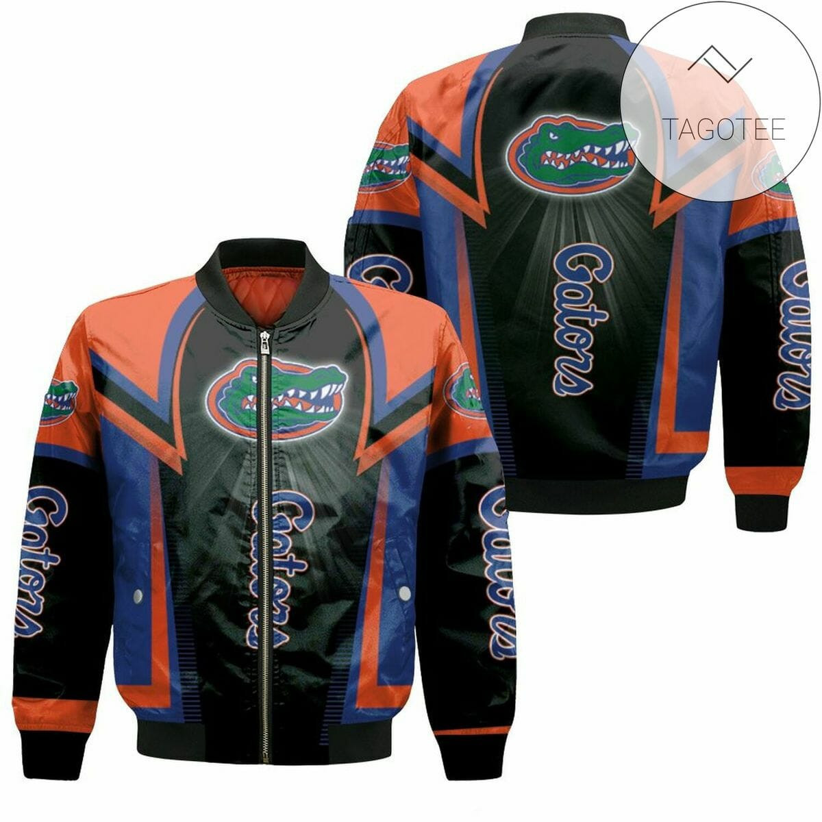 Florida Gators Black Orange Bomber Jacket | NCAA College Team Jacket for Men & Women | Sports Fan Gift