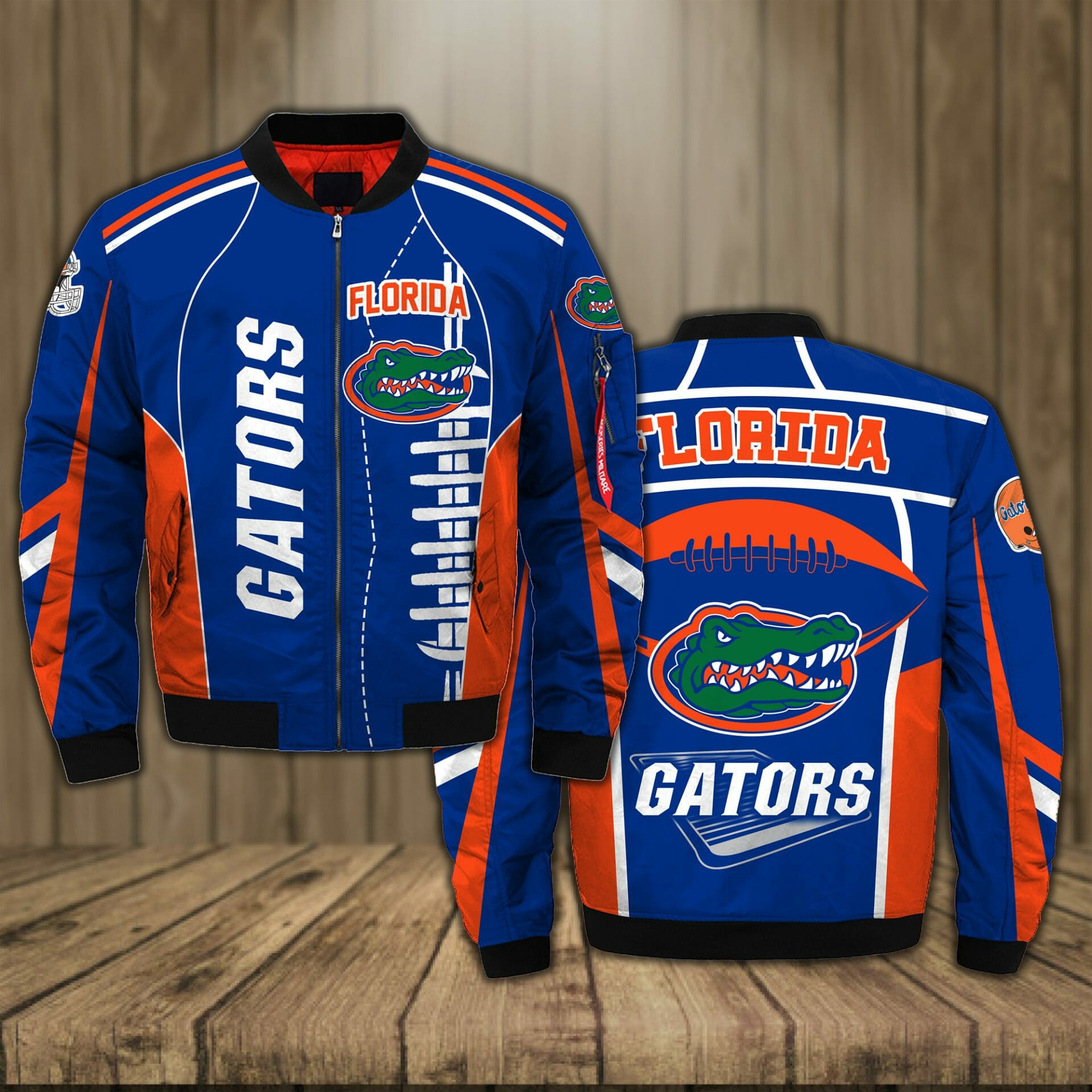 Florida Gators Blue Black Bomber Jacket | NCAA College Team Jacket for Men & Women | Sports Fan Gift