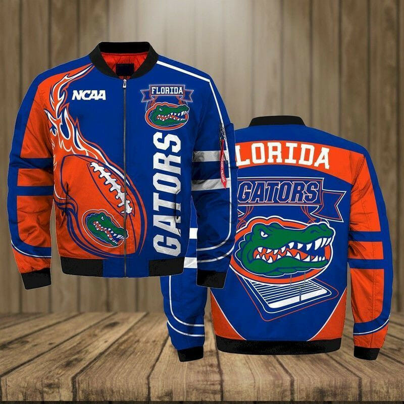 Florida Gators Blue Black Bomber Jacket | NCAA College Team Jacket for Men & Women | Sports Fan Gift