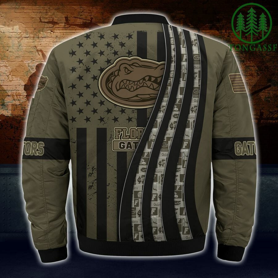 Florida Gators Camo Bomber Jacket | NCAA College Team Jacket for Men & Women | Sports Fan Gift - Image 3