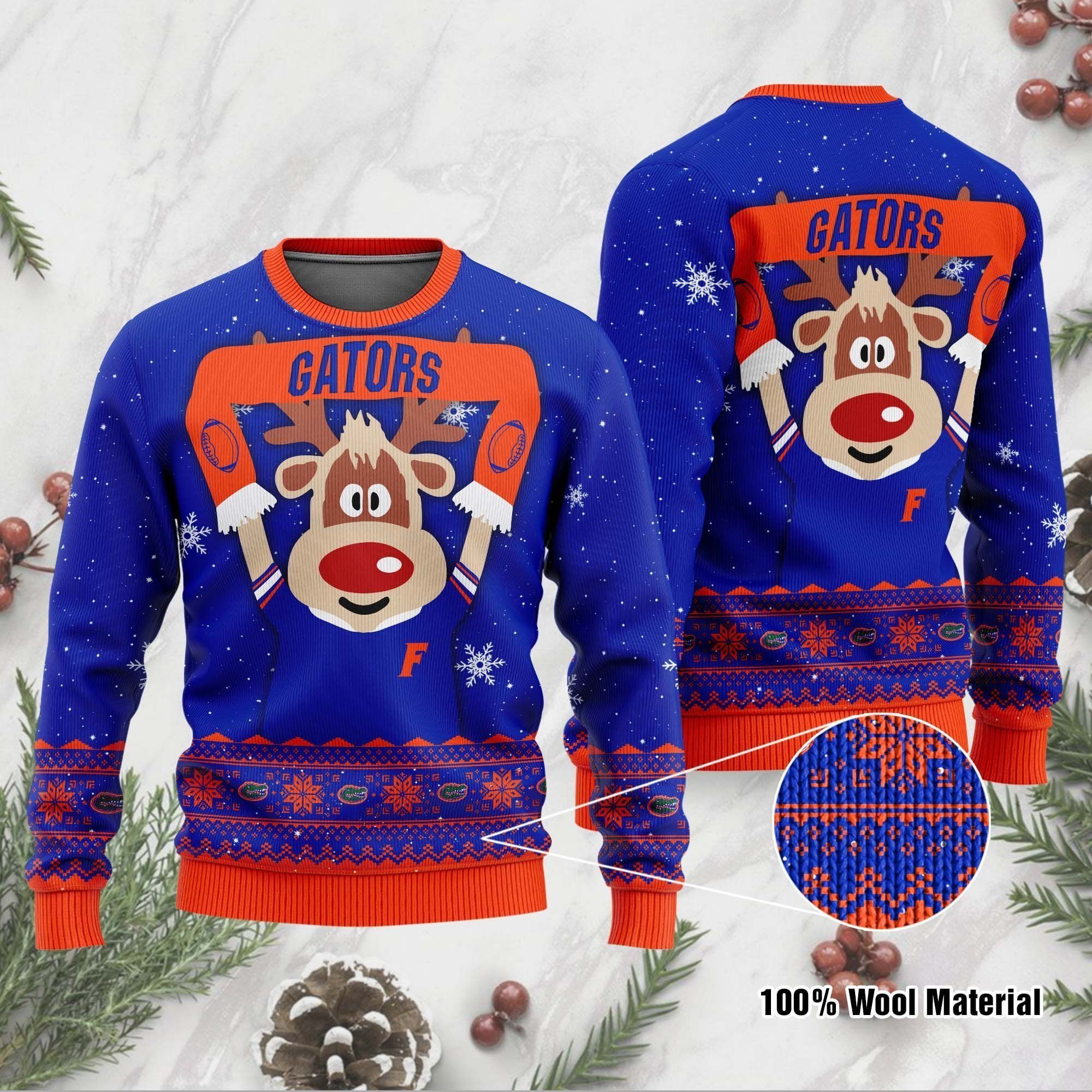 Florida Gators Funny Ugly Christmas Sweater Holiday Xmas Party Men Women Plus Size